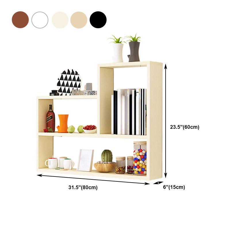 23.6 '' hスカンジナビアの浮動棚を製造した木製の本棚