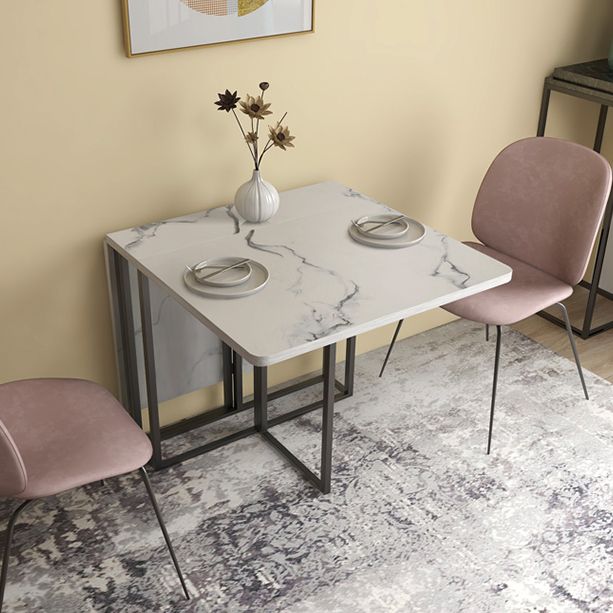 Faux Marble Dining Table Simplicity Style Sled Base Table for Dining Room Clearhalo ' dining_table' 'Dining Tables & Seating' 'Dining Tables' 'furn' 'furn_dining_table' 'Furniture' 'furniture_dining_table' 'Kitchen & Dining Furniture' 'kitchen&dining_furn' 'kitchen' 'kitchen_dining_table' 1200x1200_47306b82-6927-48b4-8656-00898af5f423