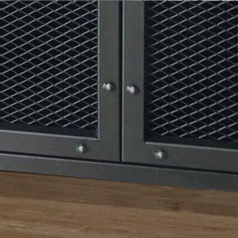 Black Industrial Accent Cabinet with Doors and Bar Pulls Storage Cabinet Clearhalo 'Cabinets & Chests' 'cabinets_chests' 'furn' 'furn_cabinets_chests' 'Furniture' 'Living Room Furniture' 1200x1200_47309cfc-1457-46c8-a1c8-f147f94d52f0