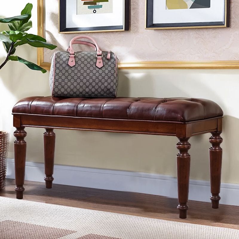 Rectangle 17.7"H Entryway Bench Cushioned Upholstered Seating Bench Clearhalo 'Benches' 'Chairs & Seating' 'furn' 'furn_benches' 'Furniture' 'Living Room Furniture' 1200x1200_47330657-48a3-4b9b-a123-11695007b9a2
