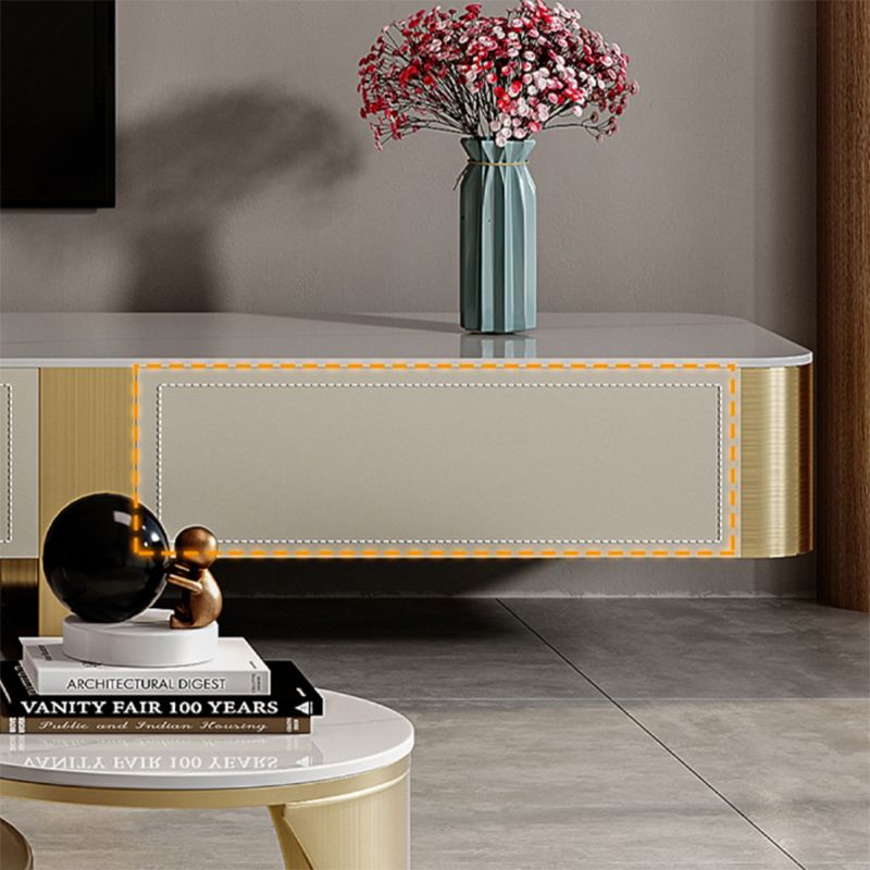 Glam Stone Media Console 4 Drawers TV Stand Console with Metal Legs Clearhalo 'furn' 'furn_tv_stands_entertainment_centers' 'Furniture' 'Living Room Furniture' 'TV Stands & Entertainment Centers' 'TV Stands & Media Storage Furniture' 'tv_stands_entertainment_centers' 1200x1200_47330e40-d32f-4364-9a10-327bf912824b