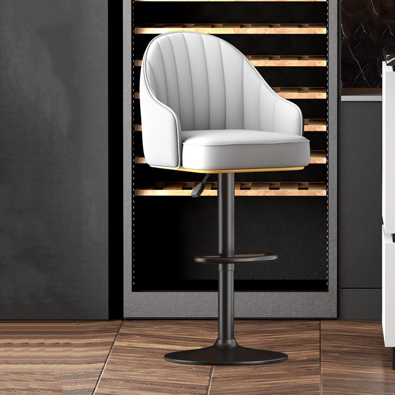 Casa sgabello in pelle girevole a casa regolabile sgabello in pelle contemporanea