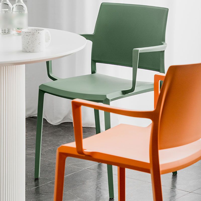 Scandinavian Plastic Dining Arm Side Chairs Solid Back Chair Clearhalo 'Dining Chairs' 'Dining Tables & Seating' 'dining_chair' 'furn' 'furn_dining_chair' 'Furniture' 'furniture_dining_chair' 'Kitchen & Dining Furniture' 1200x1200_473384b0-7952-424b-878e-c341a33b787e
