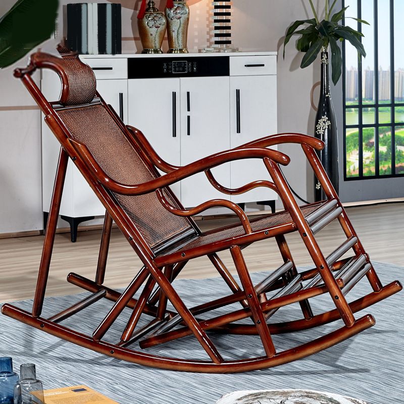 Mid Century Modern Indoor Rocking Chair Wooden Rattan Rocking Chair Clearhalo 'Chairs & Seating' 'furn' 'furn_rocking_chairs' 'Furniture' 'Living Room Furniture' 'Rocking Chairs' 'rocking_chairs' 1200x1200_4733fe70-ef60-4a6f-beea-b0e6cf7a7159