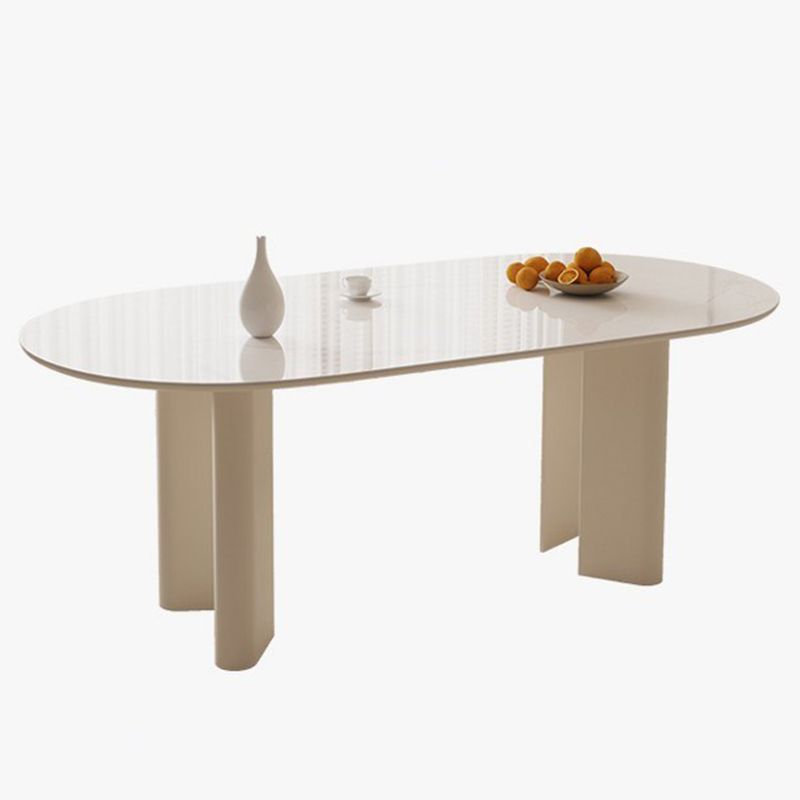 Oval Dining Table Contemporary Dinner Table for Home Kitchen