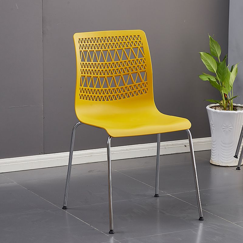 Contemporary Style Stacking Dining Armless Chairs Solid Back Side Chair Clearhalo ' kitchen&dining_furn' 'Dining Chairs' 'Dining Tables & Seating' 'dining_chair' 'furn' 'furn_dining_chair' 'Furniture' 'furniture_dining_chair' 'Kitchen & Dining Furniture' 'kitchen' 1200x1200_4735493a-81ea-4307-8ac0-3fd33230937b