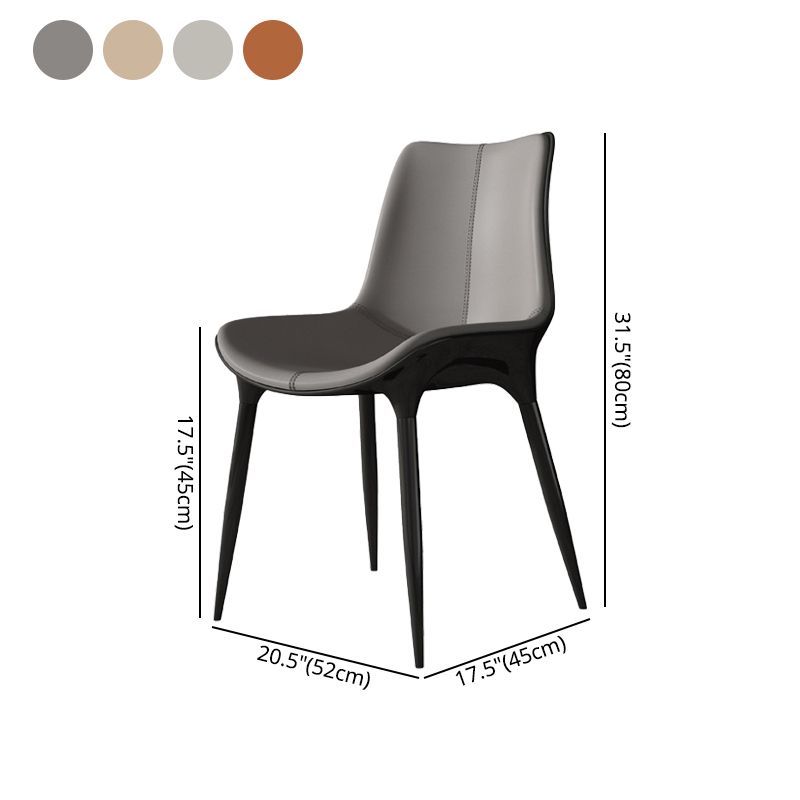 Modern Style Leather Dining Arm Chairs Solid Back Upholstered Chairs (Set of 2) Clearhalo ' kitchen&dining_furn' 'Dining Chairs' 'Dining Tables & Seating' 'dining_chair' 'furn' 'furn_dining_chair' 'Furniture' 'furniture_dining_chair' 'Kitchen & Dining Furniture' 'kitchen' 1200x1200_4735be92-2082-42f0-9636-9b79dc4fdaa2