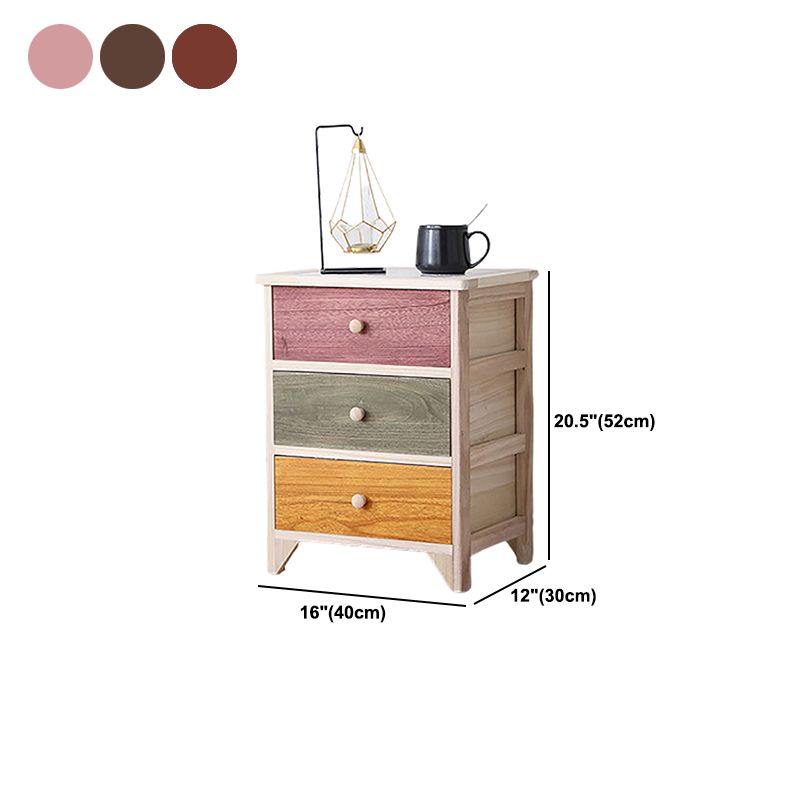 Industrial Accent Chest with Drawers and Wooden Legs Rectangle Chest
