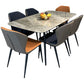 Modern Rectangle Dinette Set 1/2/5/7 Pieces Grey Sintered Stone Top Dining Table Set Clearhalo 'Dining Room Sets' 'Dining Tables & Seating' 'dining_room_set' 'furn' 'furn_dining_room_set' 'Furniture' 'furniture_dining_room_set' 'Kitchen & Dining Furniture' 1200x1200_4738b42c-d6c8-4276-b0d9-f2604b978fcc