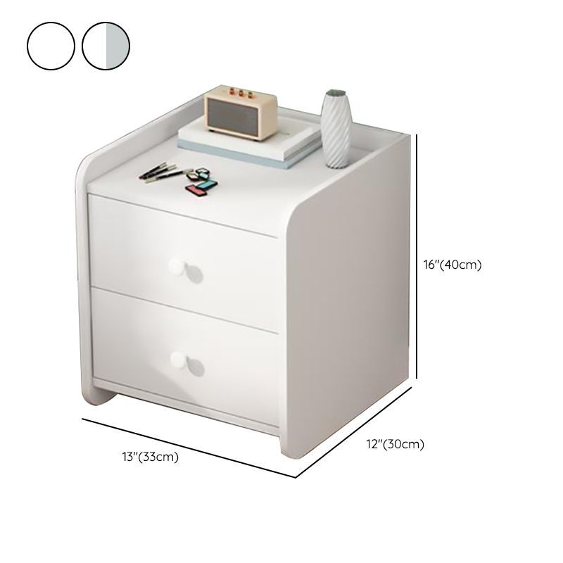 Comodino da tavolo da tavolo da tavolo notturno contemporaneo con 2/3 cassetti per camera da letto