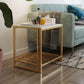 1 Shelf Industrial Nightstand Stone Open Storage Night Table 19.7" Tall Clearhalo 'Bedroom Furniture' 'furn' 'furn_night_stand' 'Furniture' 'night_stand' 'Nightstands' 1200x1200_473c3f28-6c3c-487d-a4ed-65eb6a139669