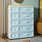 Plastic Storage Cabinet With Drawer Modern Wardrobe Armoire for Home