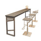 Industrial Rectangle Bistro Bar Desk Solid Wood Bistro Table with Double Pedestal Clearhalo 'Bar Furniture' 'Bar Tables' 'bar_tables' 'furn' 'furn_bar_tables' 'Furniture' 'Kitchen & Dining Furniture' 1200x1200_473da3db-5e82-44fa-9f44-ccc6166b18a5
