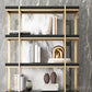 Engineered Wood Glam Bookcase Standard Closed Back Bookshelf