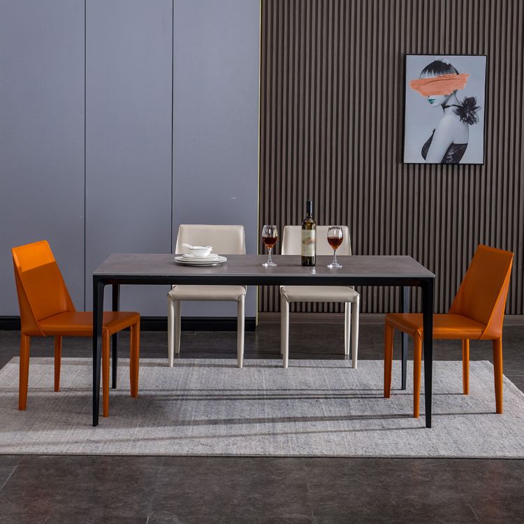 Sintered Stone Table for Restaurant Industrial Rectangle Dining Table with 4 Legs Clearhalo 'Dining Tables & Seating' 'Dining Tables' 'dining_table' 'furn' 'furn_dining_table' 'Furniture' 'furniture_dining_table' 'Kitchen & Dining Furniture' 'kitchen' 'kitchen_dining_table' 1200x1200_4740367f-0548-48ba-9532-1130551a7e9e
