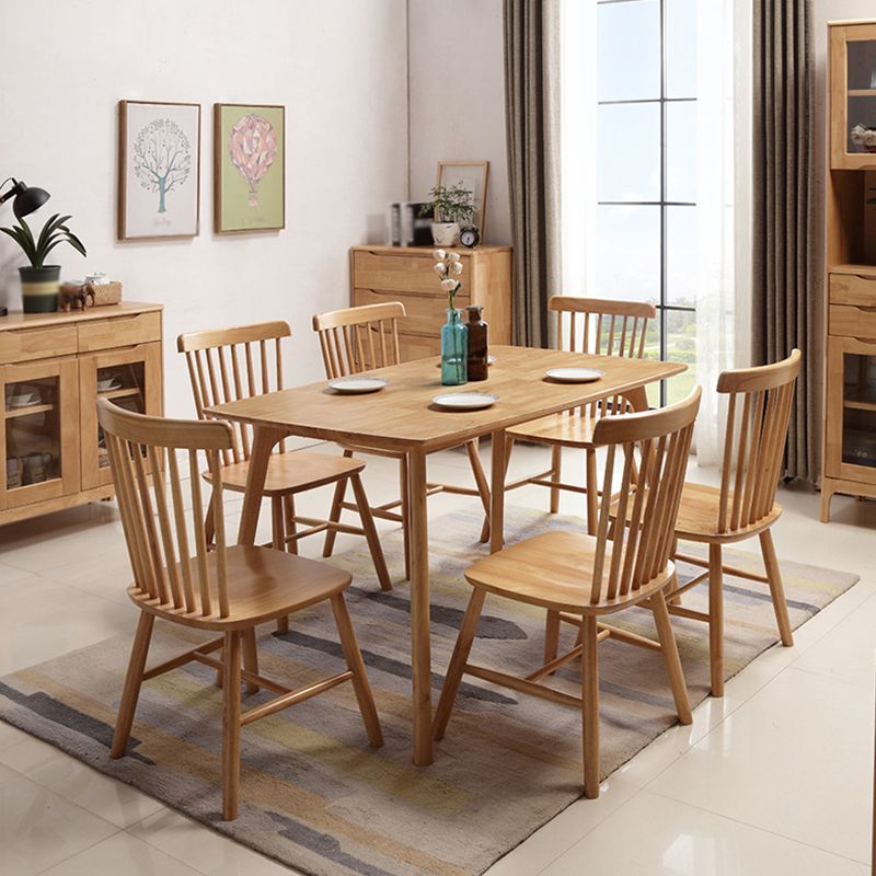 Modern Style Wood Rectangle Shape Dining Table Set 4 Legs Table Formal for Dining Furniture Clearhalo 'Dining Room Sets' 'Dining Tables & Seating' 'dining_room_set' 'Furniture' 'furniture_dining_room_set' 'Kitchen & Dining Furniture' 'kitchen&dining_furn' 'kitchen' 1200x1200_4741a8d4-4512-4b96-8569-c09bc146ed8b