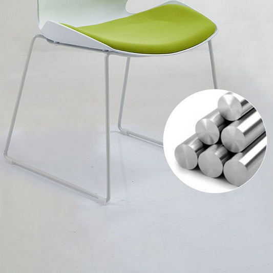 Chaise de bureau rembourrée sans bras moderne sans roues chaise de bureau en plastique