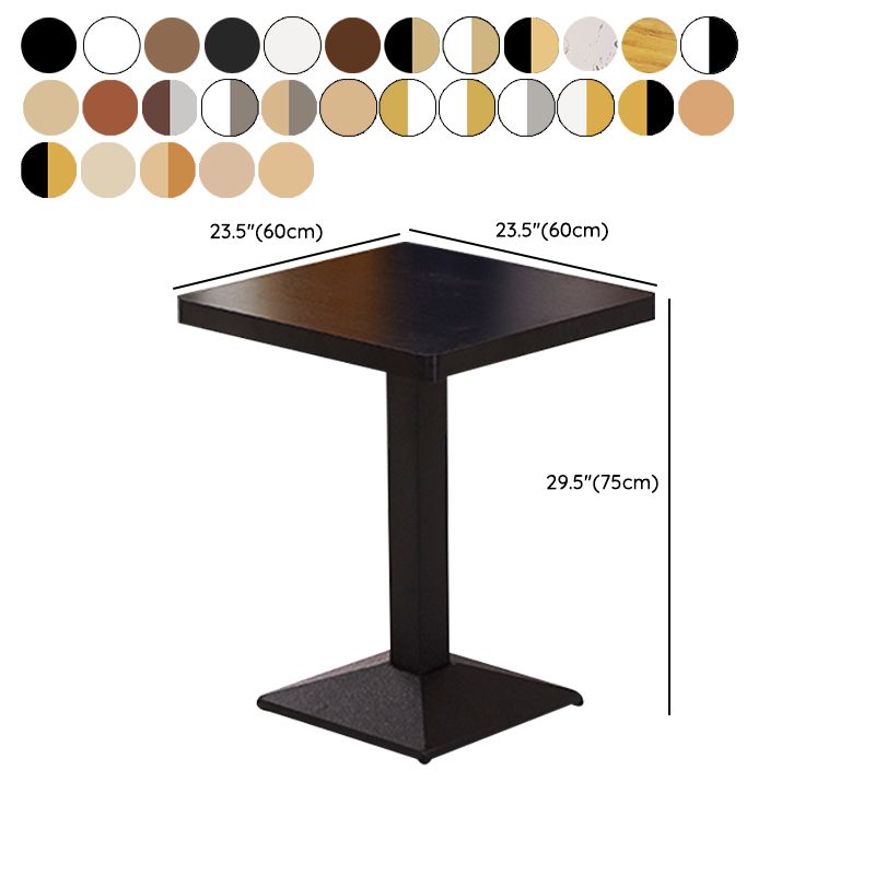 Moderner Holz -Esstisch mit Metallbeinen für Wohnzimmer