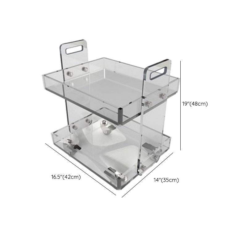 グラムアクセントサイドテーブルアクリル長方形のリビングルームソファサイドアクセントテーブル