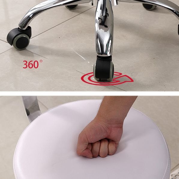 Modern Desk Chair with Wheels Leather Desk Chair in White/Black Clearhalo 'furn' 'furn_office_chair' 'Furniture' 'Office Chairs' 'Office Furniture' 'office_chair' 1200x1200_4744e21f-6b16-4ee3-8afb-be88c460c14f