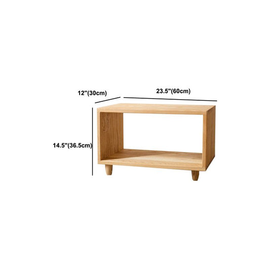 Hölzerner Nachttisch moderner massiver Holz Nachttisch mit niedrigerem Regal