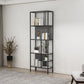 Glam Metal and Wood Shelf Bookcase Etagere Open Home Book Shelf with 5 Shelves Clearhalo 'Bookcases' 'furn' 'furn_bookcases' 'Furniture' 'Office Furniture' 1200x1200_474605c4-f98b-4ff1-af84-31af5a8a751f