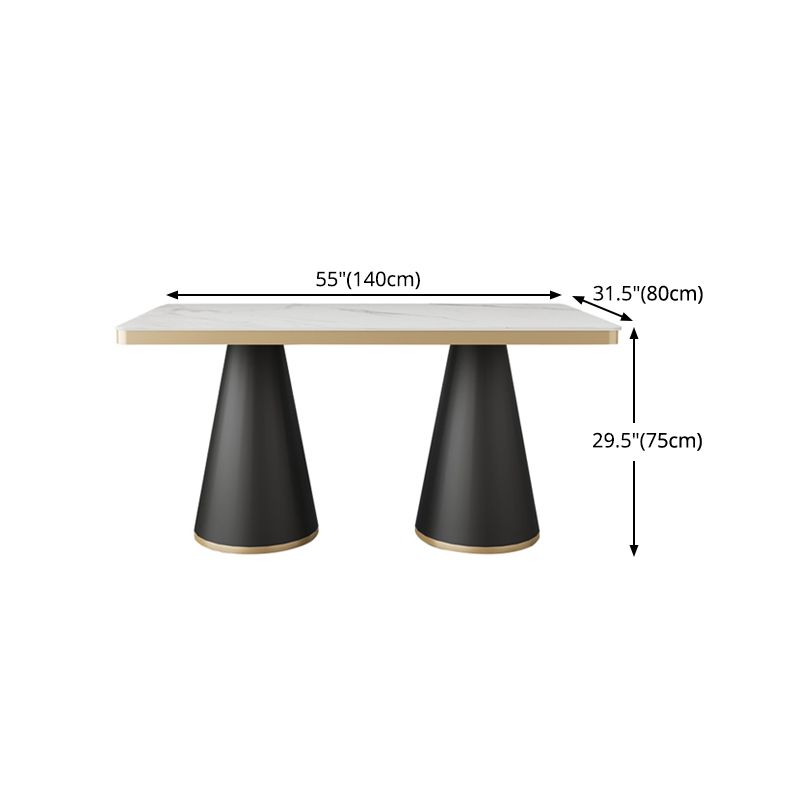 Sintered Stone Top Dining Table Traditional Luxury Dining Table with Metal Frame Clearhalo ' dining_table' 'Dining Tables & Seating' 'Dining Tables' 'furn' 'furn_dining_table' 'Furniture' 'furniture_dining_table' 'Kitchen & Dining Furniture' 'kitchen&dining_furn' 'kitchen' 'kitchen_dining_table' 1200x1200_474617bd-8530-4670-85b2-530a1bea12f2