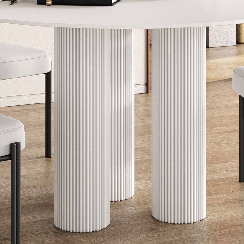 Round Dining Table Stone Top Dining Table with MDF Base for Dining Room Clearhalo 'Dining Tables & Seating' 'Dining Tables' 'dining_table' 'furn' 'furn_dining_table' 'Furniture' 'furniture_dining_table' 'Kitchen & Dining Furniture' 'kitchen' 'kitchen_dining_table' 1200x1200_474776a6-1521-4f2e-ad1c-1ed2b2170870