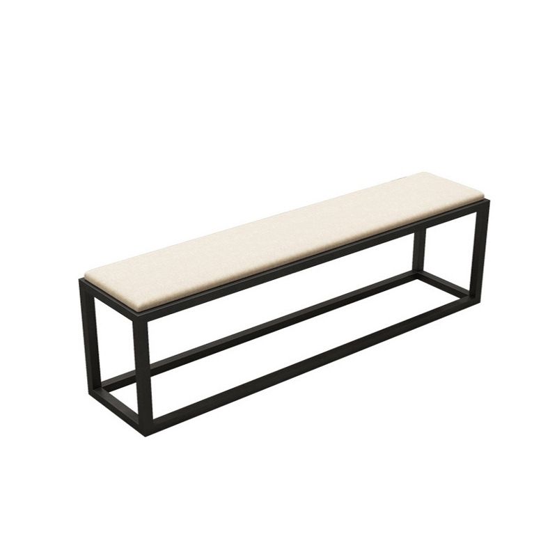 Contemporary Upholstered Bench Home Seating Bench with Black Legs Clearhalo 'Benches' 'Chairs & Seating' 'furn' 'furn_benches' 'Furniture' 'Living Room Furniture' 1200x1200_474799b0-445e-4434-8bd7-11904ae06e49