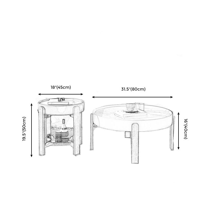 Table basse moderne en ardoise 1 table de cocktail unique pour le salon