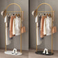 Moderne Style Coat Rack Metallic Free Standing Hooks Design Deck Rack mit Regalen