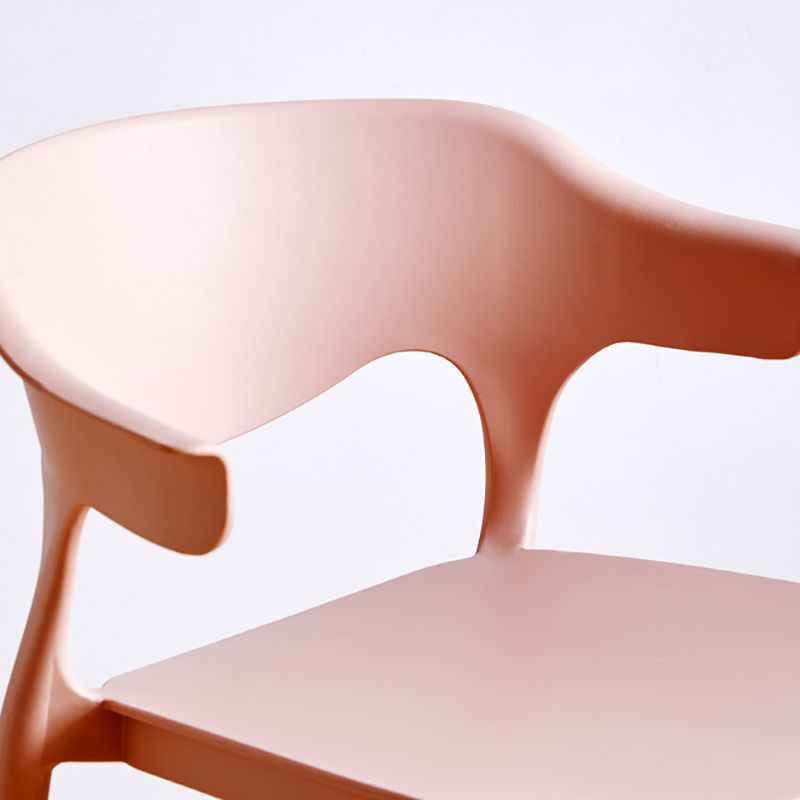 Contemporary Low Back Plastic Armless Bar Stools with Footrest