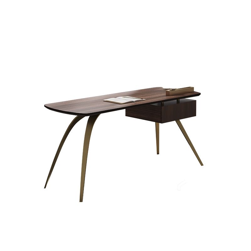 Zeitgenössischer Holz Office Desk Oval Writing Desk mit Beinen für Büro