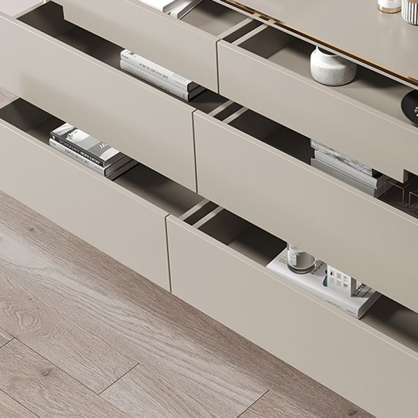 Comenedor de almacenamiento glamorante de estados de madera con 6 cajones