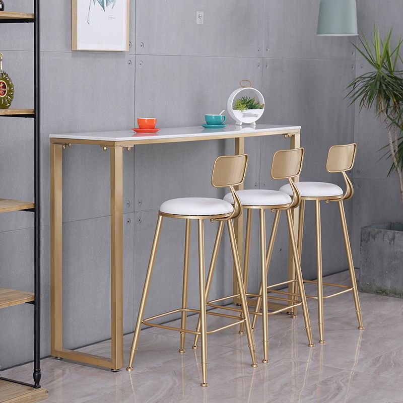 Glam Indoor 1/2/3/4/9 Pub Dining Set Pieces Rectangle White Marble Bistro Set Clearhalo 'Bar Furniture' 'furn' 'furn_home_bar_bar_sets' 'Furniture' 'Home Bars & Bar Sets' 'home_bar_bar_sets' 'Kitchen & Dining Furniture' 1200x1200_474cea1b-375a-4401-9994-e9a785f3a513