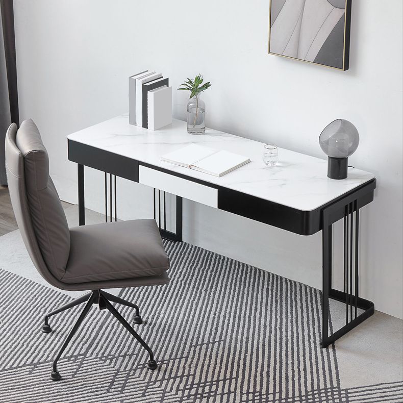 Industriële kantoorbureau rechthoekige secretaris -bureau met metalen benen