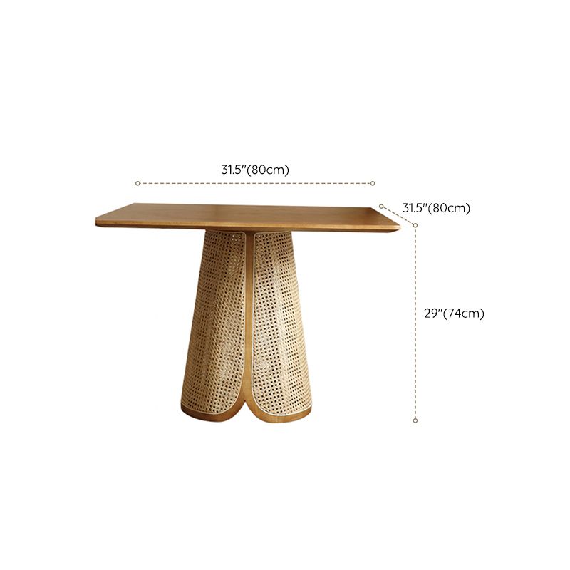 Tavolo da pranzo a forma quadrata a forma quadrata in legno contemporaneo per casa