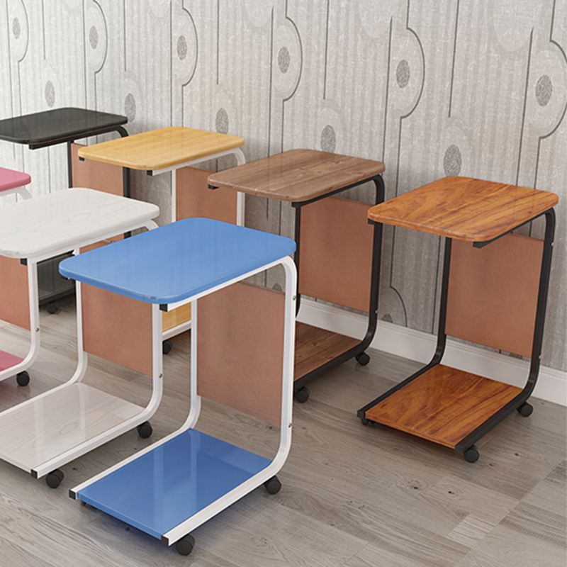 17.7" W Rectangular Side Table with Casters Modern Simple 1 - Shelf End Table Clearhalo 'Coffee & Accent Tables' 'End & Side Tables' 'end_side_tables' 'furn' 'furn_end_side_tables' 'Furniture' 'Living Room Furniture' 1200x1200_474e1638-1578-4dac-9613-d96da044b122