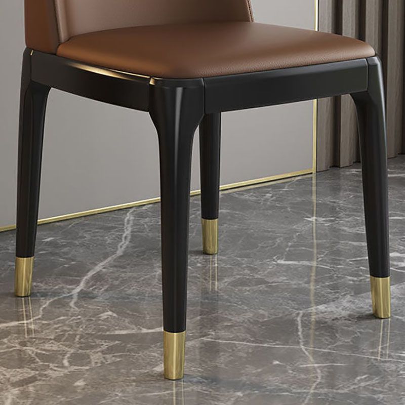 Contemporary Chair Dining Armless Chairs with Wooden Legs for Kitchen Clearhalo ' kitchen&dining_furn' 'Dining Chairs' 'Dining Tables & Seating' 'dining_chair' 'Furniture' 'furniture_dining_chair' 'Kitchen & Dining Furniture' 'kitchen' 1200x1200_47503055-2fc5-42ff-9a78-30e952bff397