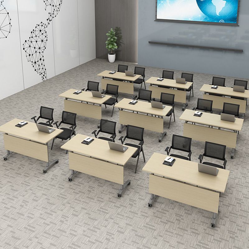 Écriture contemporaine pour bureau 30 "H bureau rectangulaire avec roues