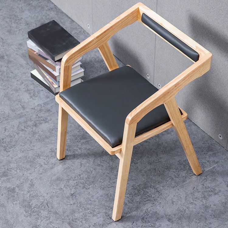 Modern Open Back Arm Chair Upholstered Matte Finish Dining Chair Clearhalo ' kitchen&dining_furn' 'Dining Chairs' 'Dining Tables & Seating' 'dining_chair' 'furn' 'furn_dining_chair' 'Furniture' 'furniture_dining_chair' 'Kitchen & Dining Furniture' 'kitchen' 1200x1200_4754300f-1097-4e1c-b689-1a0c2009800c