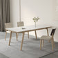 Mesa de comedor rectangular de madera maciza con 4 patas, mesa de comedor para comedor