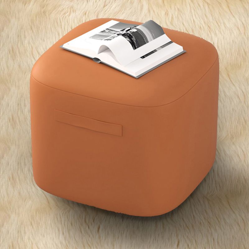 Orange Modern Pouf Square Stain Resistant Pouf for Home Decor Clearhalo 'furn' 'furn_ottomans_poufs' 'Furniture' 'Living Room Furniture' 'Ottomans & Poufs' 'ottomans_poufs' 1200x1200_4754a9bd-8ecc-4702-a4fb-c79c8afefb32