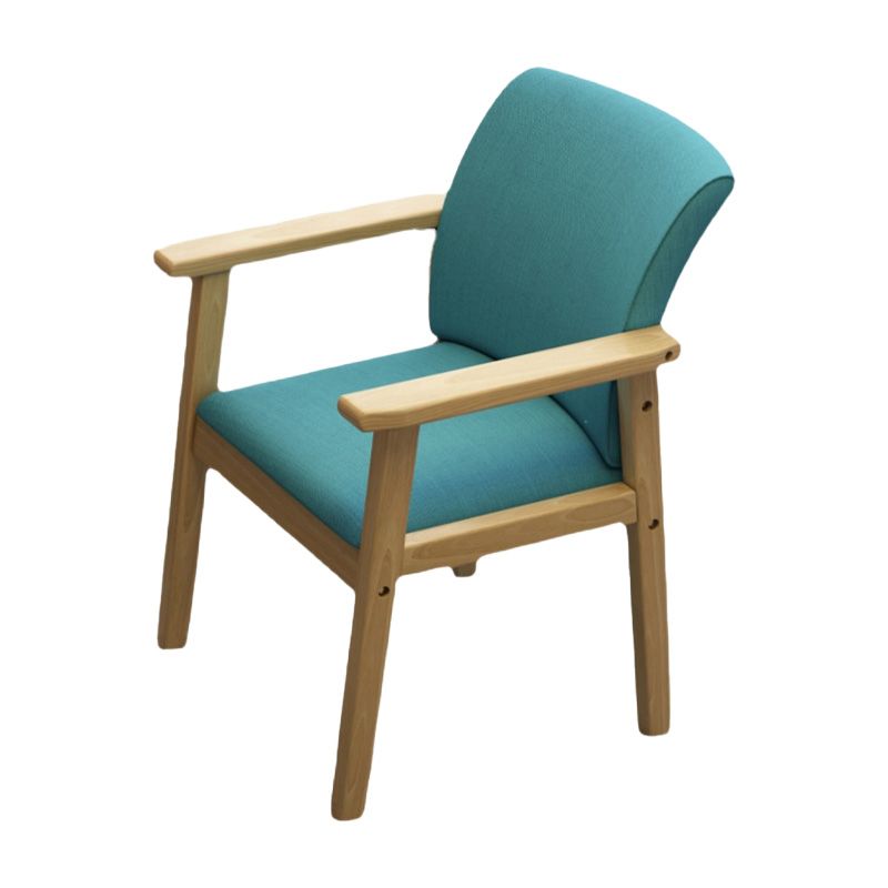 Modern Kitchen Khaki Dining Arm Chair Solid Wood Solid Back Dining Arm Chair Clearhalo ' kitchen&dining_furn' 'Dining Chairs' 'Dining Tables & Seating' 'dining_chair' 'furn' 'furn_dining_chair' 'Furniture' 'furniture_dining_chair' 'Kitchen & Dining Furniture' 'kitchen' 1200x1200_4755037b-0747-4de8-9712-d77405c6ba23