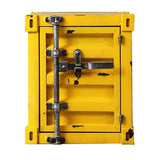 産業長方形のベッドサイドキャビネットメタルナイトテーブルストレージ付き