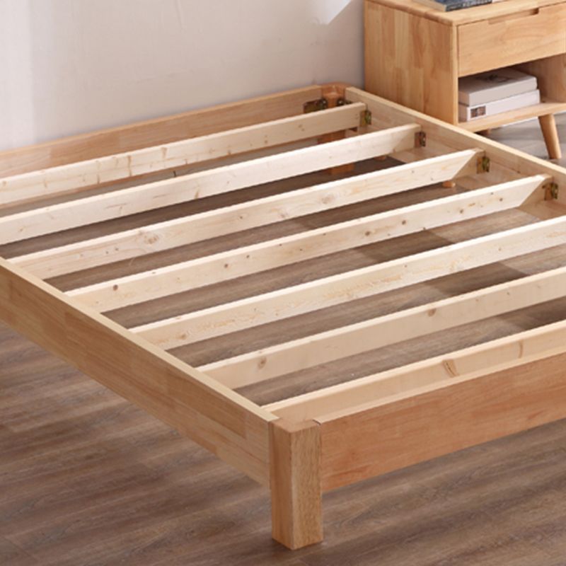 Vaste kleur Scandinavisch latbed gebogen bed met aangepaste houten benen