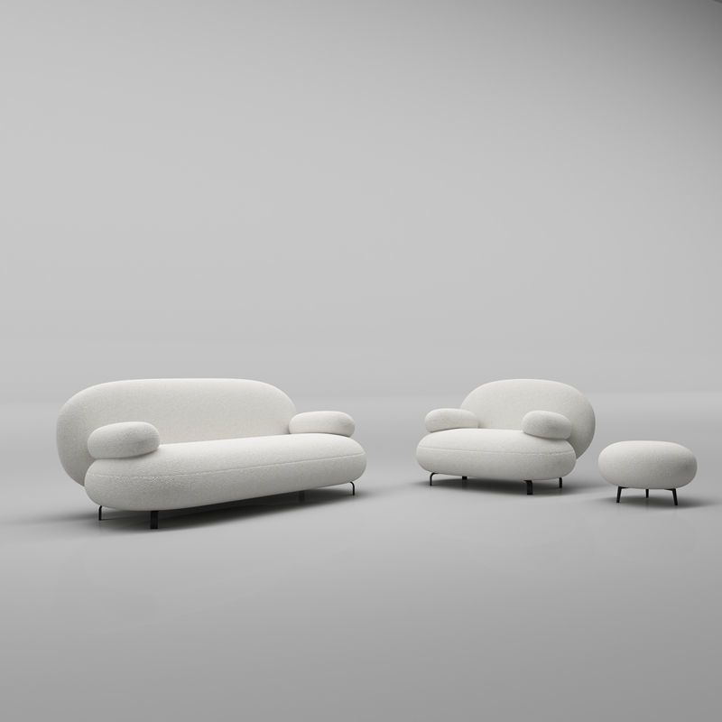 Pillow Top Arm Sofa Contemporary Wool 29.9-Inch High Sofa in White Clearhalo 'furn' 'furn_sofas' 'Furniture' 'Living Room Furniture' 'Sofa' 'sofas' 1200x1200_4759ca54-a6a8-43c4-b656-362a12592d93