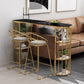 Double Pedestal Pub Table Free Form Glam Bar Table for Indoor and Breakroom Clearhalo 'Bar Furniture' 'Bar Tables' 'bar_tables' 'furn' 'furn_bar_tables' 'Furniture' 'Kitchen & Dining Furniture' 1200x1200_475a0af8-df54-44bf-b2a2-6fc0004ca31d