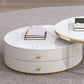 Table basse ronde en ardoise Ensemble de tables basses gigognes Glam avec tiroirs