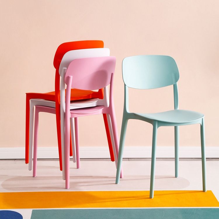 Modern Indoor-Outdoor Plastic Open Back Stackable Dining Side Chair Clearhalo 'Dining Chairs' 'Dining Tables & Seating' 'dining_chair' 'furn' 'furn_dining_chair' 'Furniture' 'Kitchen & Dining Furniture' 1200x1200_475ad675-e286-4131-8396-30414c7ce72e